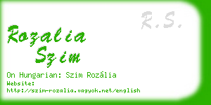 rozalia szim business card